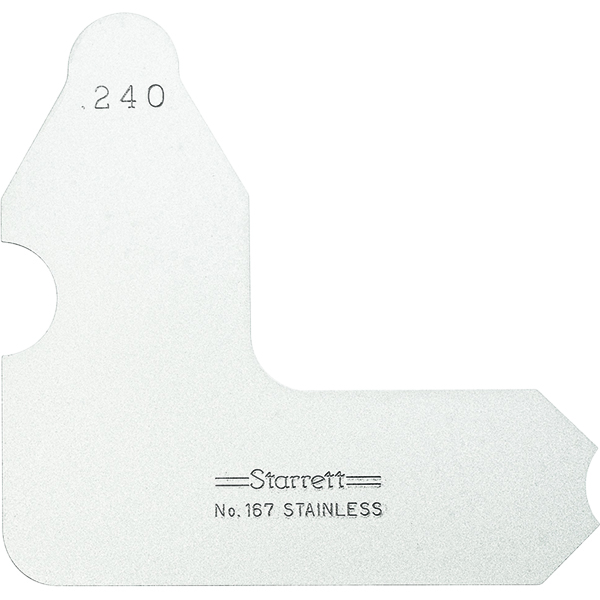 Starrett 167-240 | 15/64" Satin Coated Steel Individual Radius Gage
