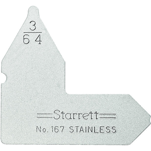 Starrett 167-3/64 | 3/64" Satin Coated Steel Individual Radius Gage