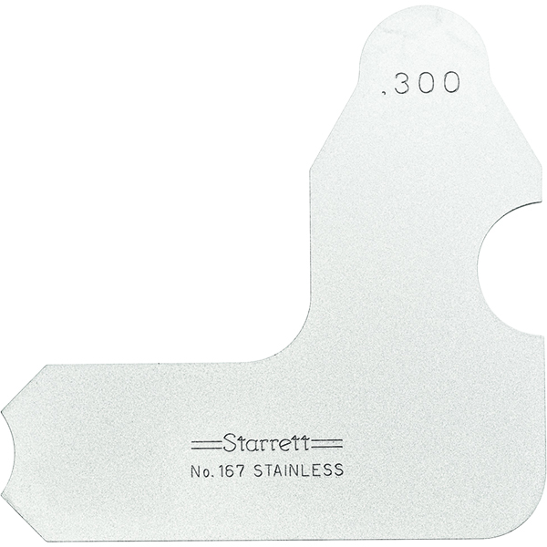 Starrett 63455 | 19/64" Satin Coated Steel Individual Radius Gage