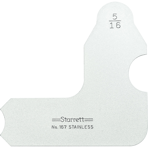 Starrett 167-5/16 | 5/16" Satin Coated Steel Individual Radius Gage