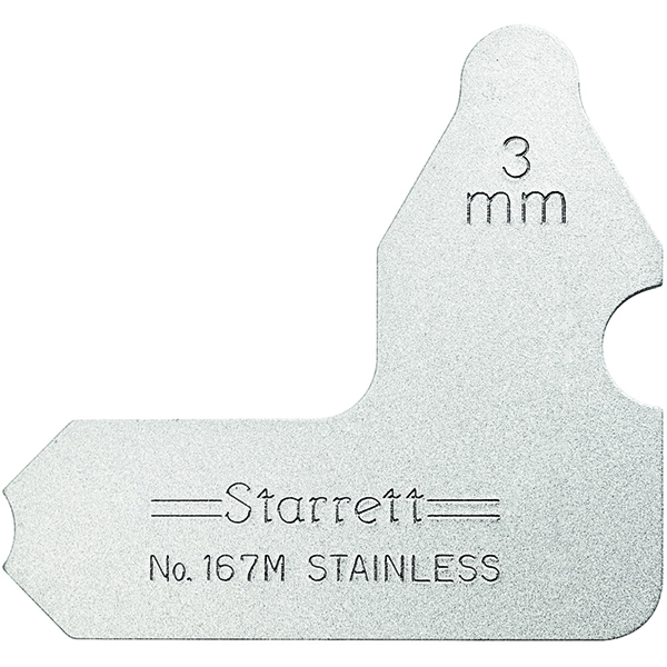 Starrett 167M-3 | 3mm Satin Coated Steel Individual Radius Gage