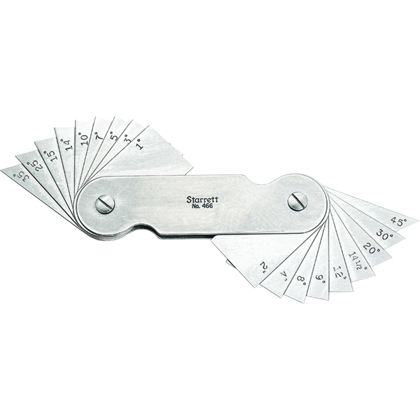 Starrett 466 | 1 - 45 Degrees Steel Angle Gage 18 Leaves