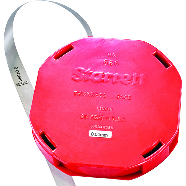 Starrett 666M-4 | 0.0400" Tempered Steel Thickness Gage 7.6m Roll