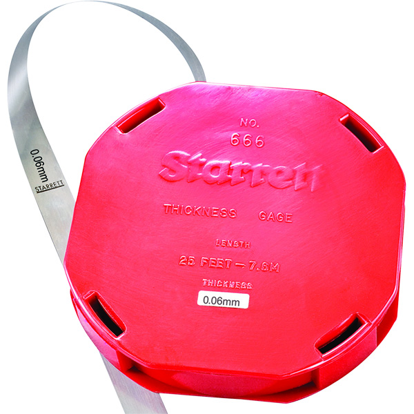 Starrett 666M-6 | 0.0600" Tempered Steel Thickness Gage 7.6m Roll