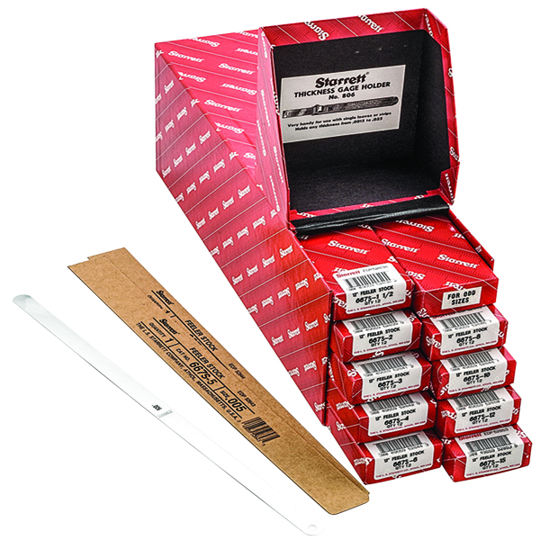 Starrett S667DS | 0.0015"-0.0150" Stainless Steel Thickness Gage Assortment 108 Leaves Straight
