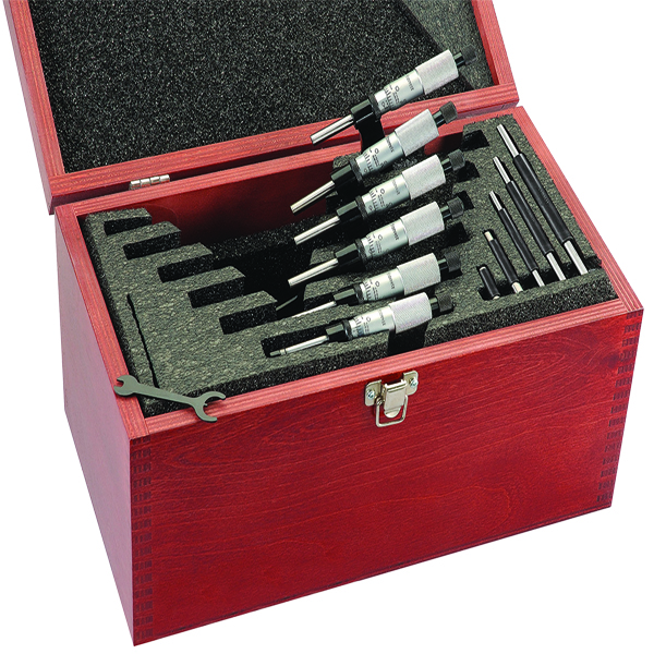 Starrett S436.1CXRLZ | 0"-6" Range 6 Pc. Carbide Micrometer Set 0.001" Graduation