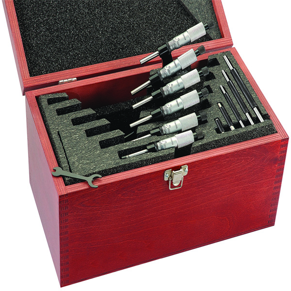 Starrett ST436.1CXRLZ | 0"-6" Range 6 Pc. Carbide Micrometer Set 0.0001" Graduation