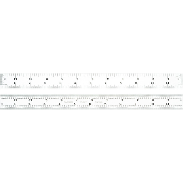 Starrett 51344 | 12" Semi-Flexible Steel Semi-Flexible Rule 1/8", 1/16", 1/32", 1/64" Graduation