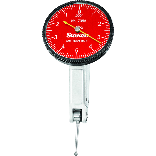 Starrett R708AZ | 0"-1/64" Range Dial Test Indicator 0.0001" Graduation Red Dial