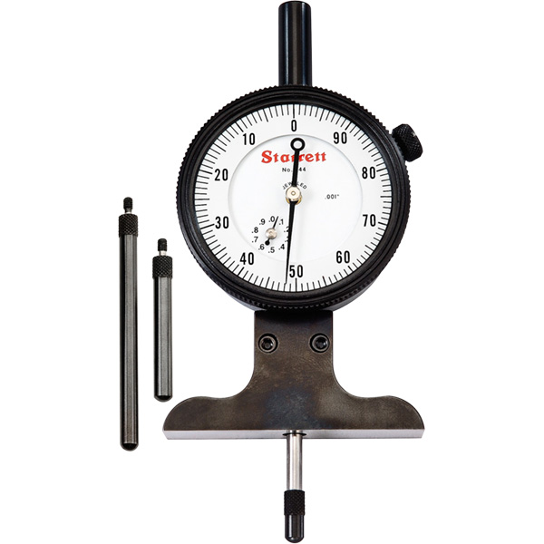 Starrett 644JZ | 3" Hardened Steel Dial Depth Gage 0.0010" Graduation