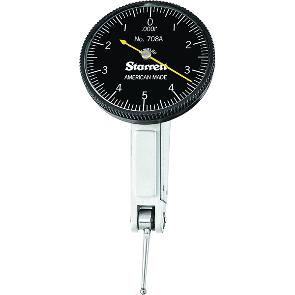 Starrett B708AZ | 0"-1/64" Range Dial Test Indicator 0.0001" Graduation Black Dial