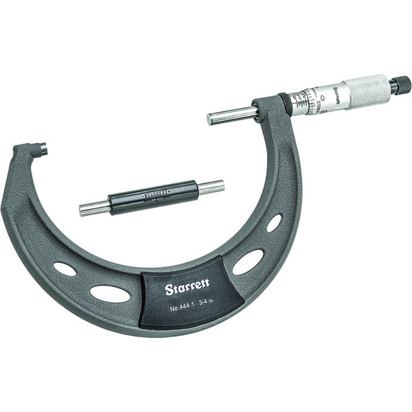 Starrett T444.1XRL-4 | 3"-4" Outside Micrometer 0.0001" Graduation Ratchet Thimble