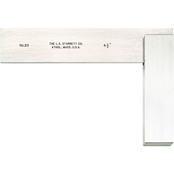 Starrett 20-4 1/2 | 4-1/2" Hardened Steel Master Precision Square