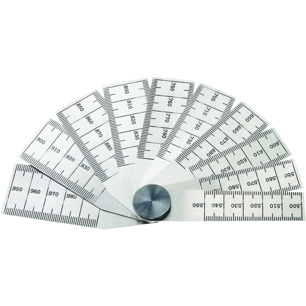 Starrett 269B | 1/2"-1" Range Taper Gage 2-3/4" Length 10 Leaves