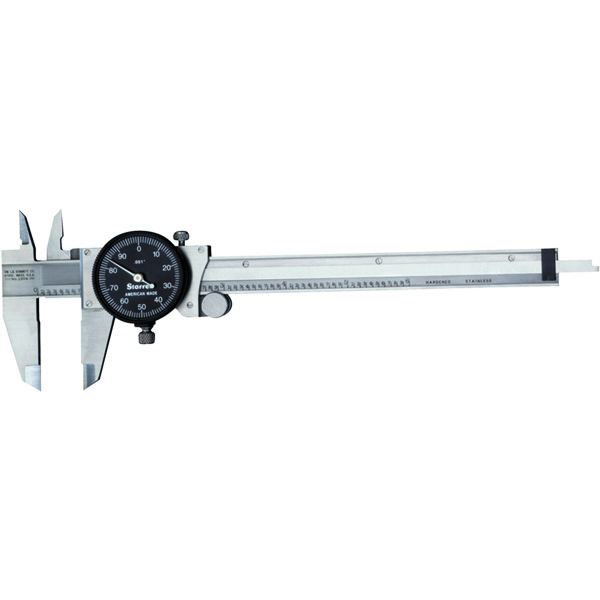 Starrett B120A-6 | 6" Range 0.0010" Graduation Stainless Steel Black Face Dial Caliper