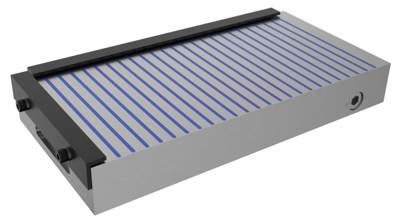Magnetic Products CMC-200500-REN | 7-7/8" Width/Diameter x 19-11/16" Length Transverse Permanent Rectangular Magnetic Chuck