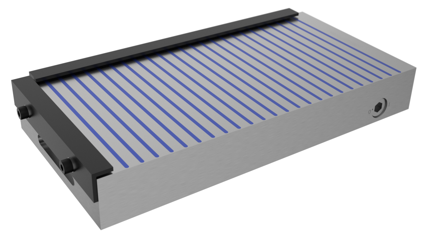 Magnetic Products CMC-300500-REN | 11-13/16" Width/Diameter x 19-11/16" Length Transverse Permanent Rectangular Magnetic Chuck