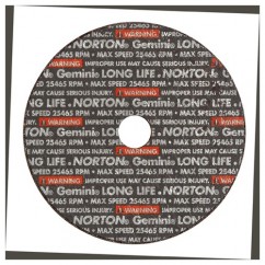 Norton 66243510648 | 3" Diameter x 3/8" Hole x 1/16" Thickness 25465 RPM 36 Grit Reinforced Aluminum Oxide Type 1 Cutoff Wheel