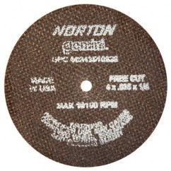 Norton 66243510629 | 4" Diameter x 1/4" Hole x 1/32" Thickness 19100 RPM 60 Grit Reinforced Aluminum Oxide Type 1 Cutoff Wheel