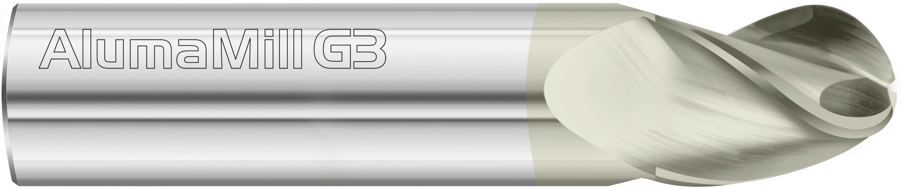 Fullerton Tool 27352 | 3/8" Diameter x 3/8" Shank x 1/2" LOC x 2-1/2" OAL 3 Flute FC5 Solid Carbide Ball End Mill