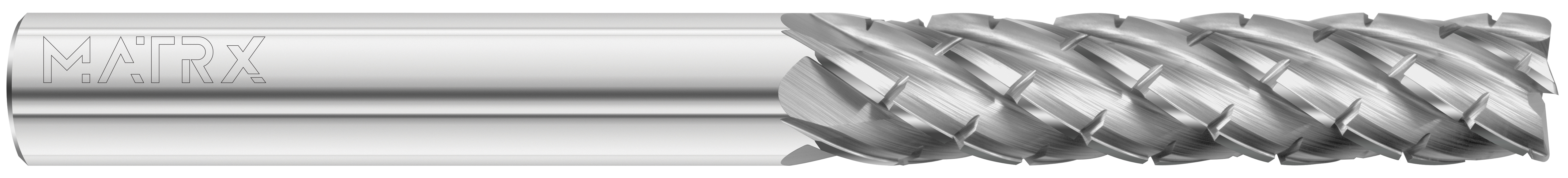 Fullerton Tool 25000 | 1/8" Diameter x 1/8" Shank x 1/2" LOC x 1-1/2" OAL 5 Flute Uncoated Solid Carbide Corner Radius End Mill