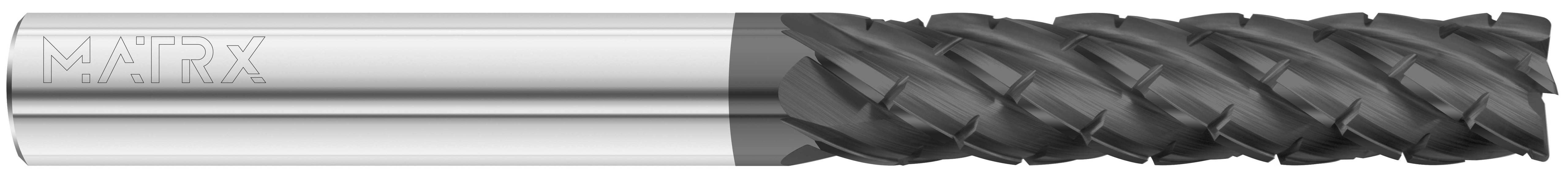 Fullerton Tool 25025 | 1/8" Diameter x 1/8" Shank x 1/2" LOC x 1-1/2" OAL 5 Flute FC1 Solid Carbide Corner Radius End Mill