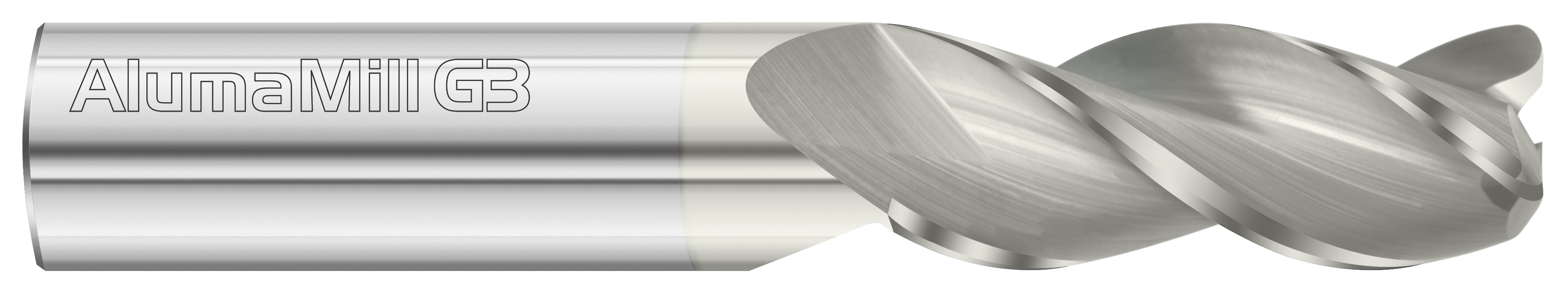 Fullerton Tool 27191 | 3/16" Diameter x 3/16" Shank x 5/8" LOC x 2" OAL 3 Flute FC5 Solid Carbide Corner Radius End Mill