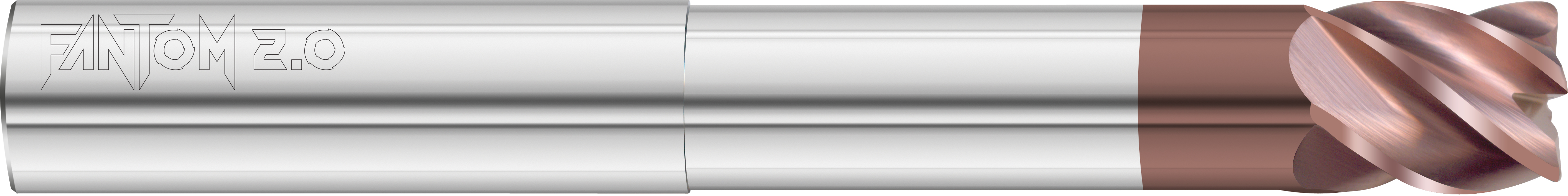 Fullerton Tool 37861 | 1/2" Diameter x 1/2" Shank x 5/8" LOC x 4" OAL 5 Flute FC20 Solid Carbide Corner Radius End Mill