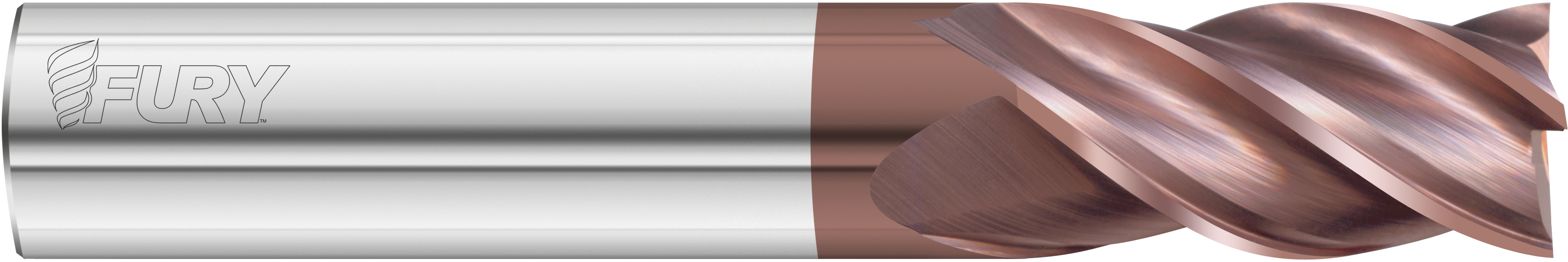 Fullerton Tool 35194 | 1/2" Diameter x 1/2" Shank x 1-5/8" LOC x 4" OAL 4 Flute FC20 Solid Carbide Square End Mill