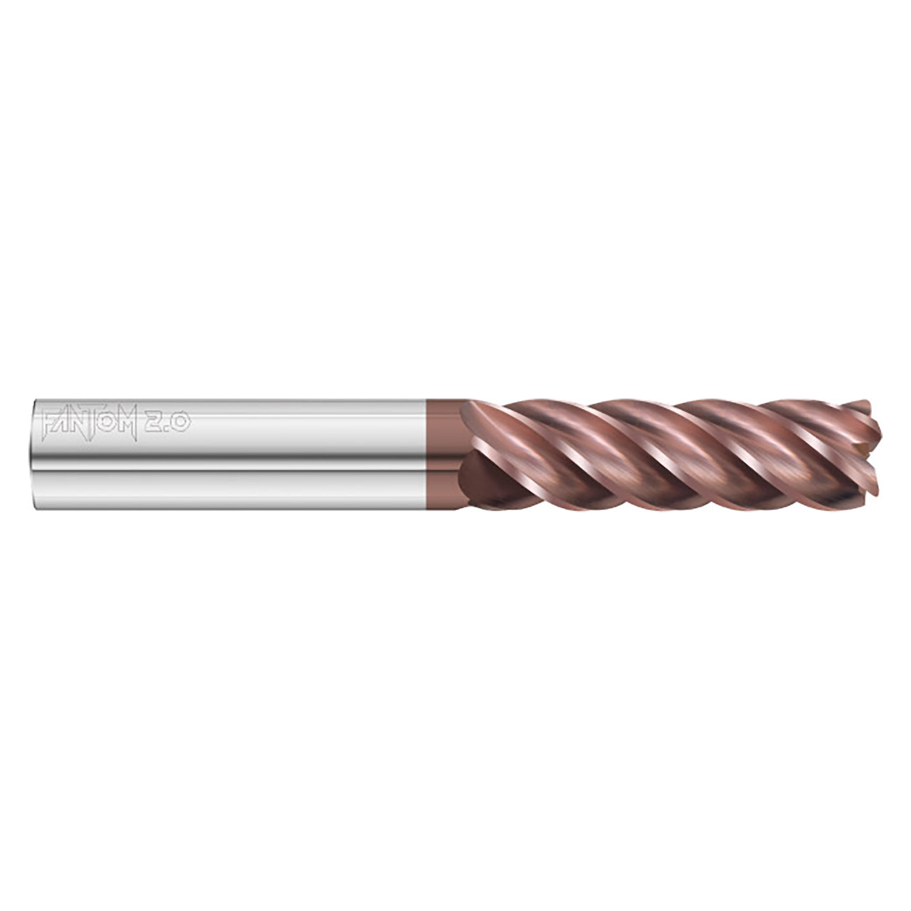 Fullerton Tool 37672 | 5/8" Diameter x 5/8" Shank x 2-1/4" LOC x 5" OAL 5 Flute FC20 Solid Carbide Square End Mill