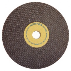 Norton 66243528552 | 3" Diameter x 3/8" Hole x 1/16" Thickness 60 Grit Medium Grade Reinforced Aluminum Oxide Type 41 Cutoff Wheel For Use With Die Grinders