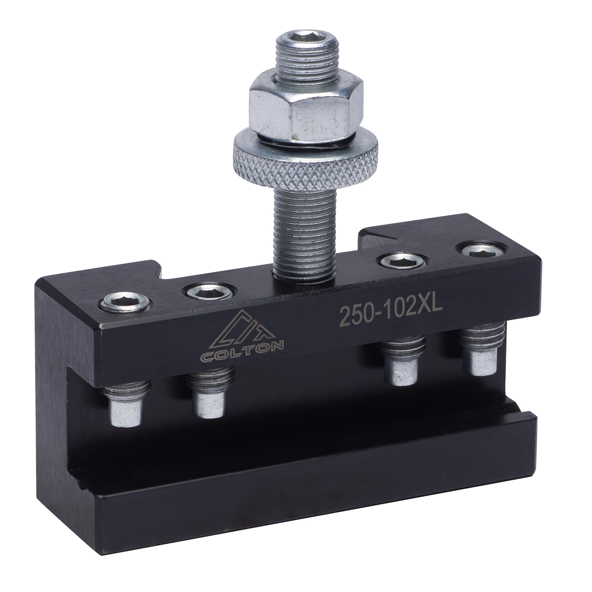 Colton Industrial Tools 97103 | AXA #2 XL Extra Capacity (5/8") Turning & Facing Quick Change Tool Holder 250-102XL With Upgraded ZiN Coated Hardware