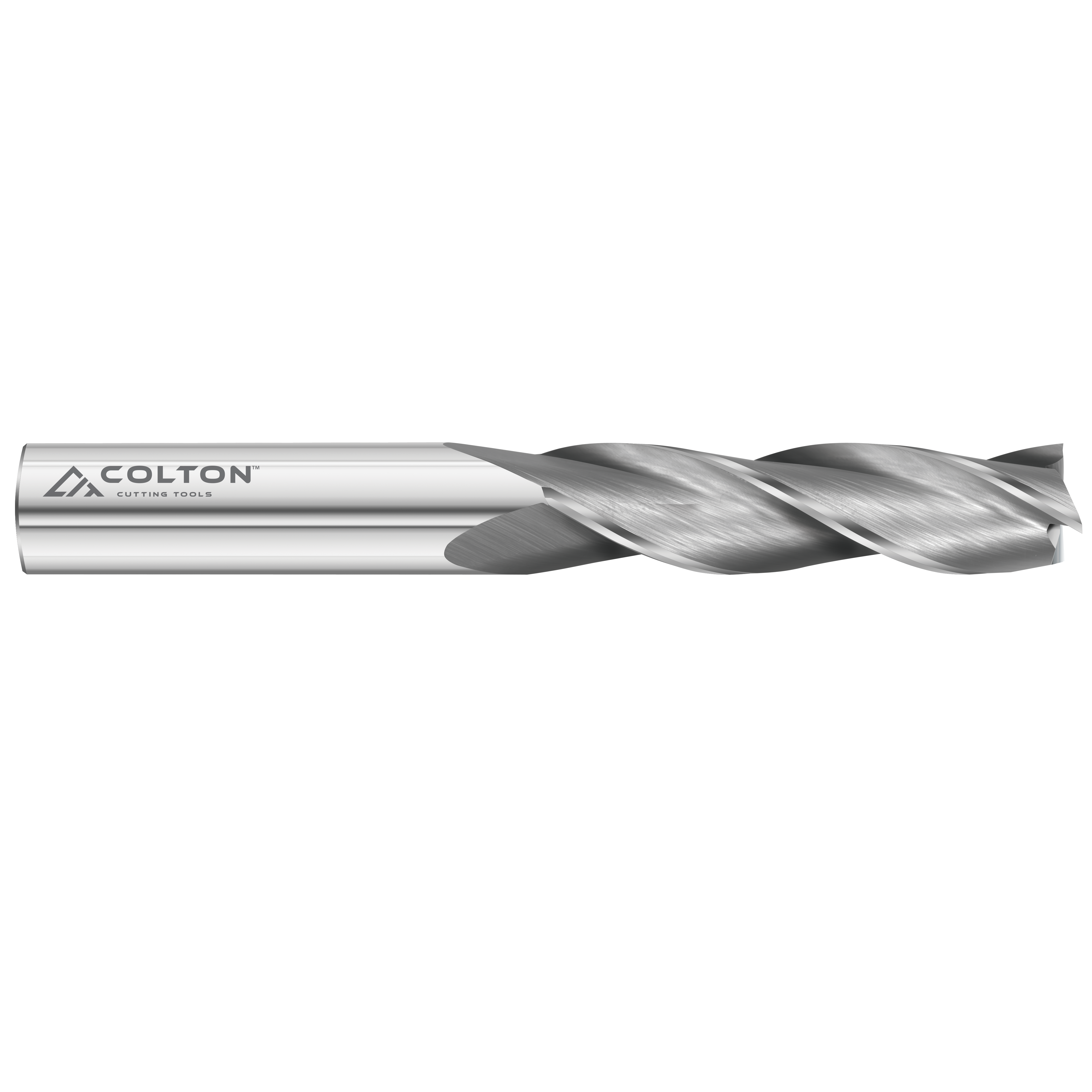 Colton Cutting Tools 61163 | Carbide End Mill 3 Flute Square End Long 7/16" Diameter x 2" LOC x 4" OAL