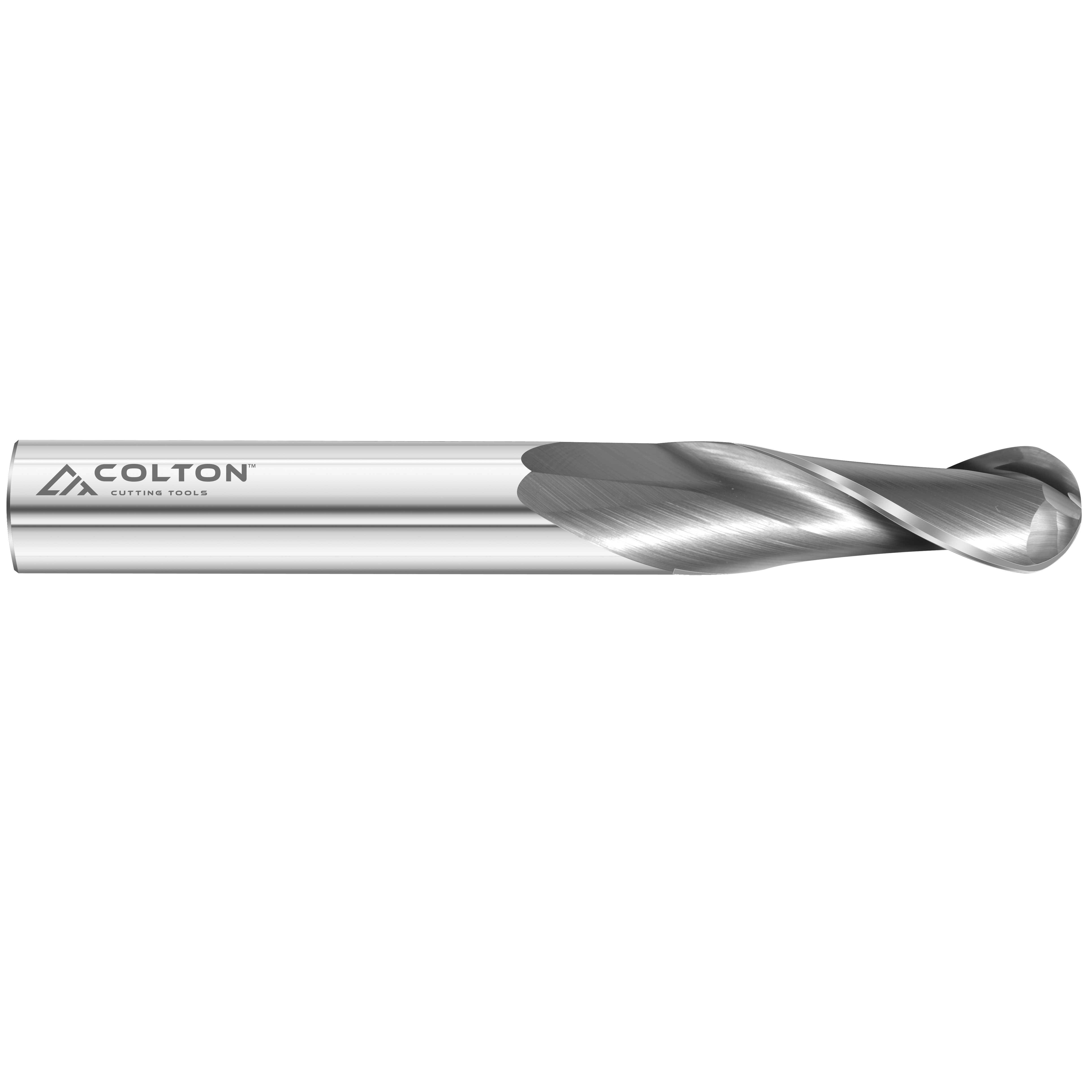Colton Cutting Tools 61536 | Carbide End Mill 2 Flute Ball End Long 7/16" Diameter x 2" LOC x 4" OAL
