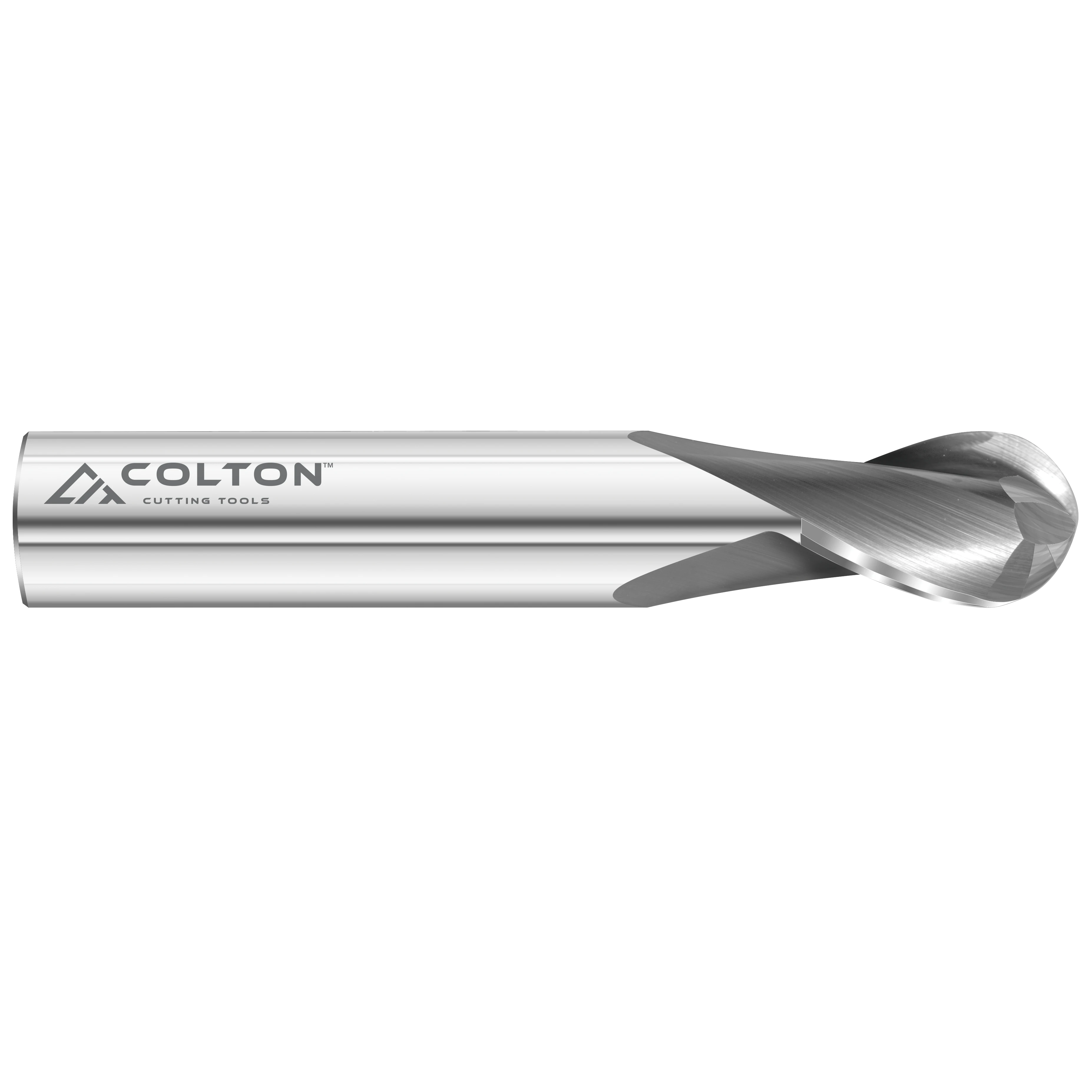 Colton Cutting Tools 61528 | Carbide End Mill 2 Flute Ball End Stub 5/16" Diameter x 1/2" LOC x 2 1/2" OAL