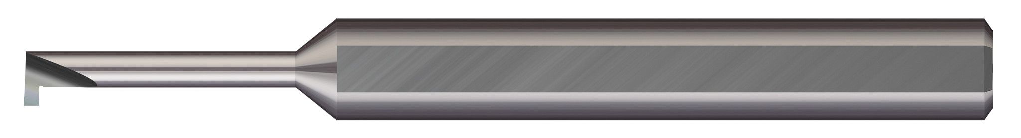 Micro 100 MRR-020-150-070X | 0.070" Min Bore DIA x 0.150" Max Bore Depth x 0.020" Tooth Width x 0.020" Projection x 0.125" (1/8) Shank DIA x 1.500" Overall Length - Carbide Standard-Miniature Retaining Ring Grooving Right Hand, AlTiN Coat