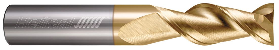 Helical Solutions 00752 | H45AL-R-21000 1.0000" (1) Cutter DIA x 1.0000" (1) Shank DIA x 2.0000" (2) Length of Cut x 5.0000" (5) Overall Length Carbide 45 Degree Helix Square End Mill for Aluminum, 2 Flutes, ZPLUS Coated - (H45AL-R-21000)
