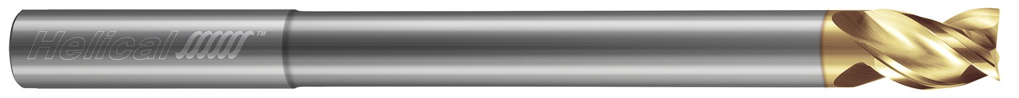 Helical Solutions 83557 | H40ALV-RN-X-30187 0.1875" (3/16) Diameter x 0.1875" (3/16) Shank x 3.0000" (3) OAL x 0.2187" (7/32) LOC 3 Flute Uncoated Square End Mill