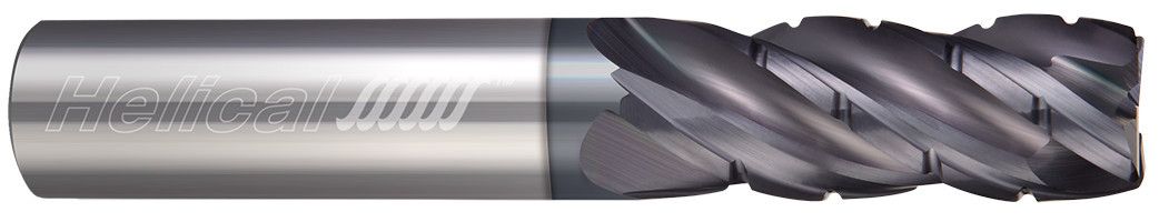 Helical Solutions 83467 | HSVR-C-SR-40375-R.030 0.375" (3/8) Diameter x 0.375" (3/8) Shank x 0.030" Corner Radius x 3.000" (3) OAL x 0.875" (7/8) LOC 4 Flute APLUS Coated Corner Radius End Mill
