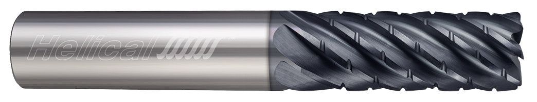 Helical Solutions 83171 | HEV-C-L-70500-R.020 0.5000" (1/2) Diameter x 0.5000" (1/2) Shank x 0.0200" Corner Radius x 4.0000" (4) OAL x 2.0000" (2) LOC 7 Flute APLUS Coated Corner Radius End Mill