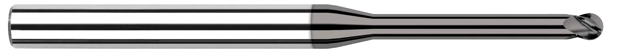 Harvey Tool 795193 | 0.0930" (3/32) Cutter DIA x 0.1400" (9/64) Length of Cut x 0.5850" Reach Carbide Ball End Mill, 4 Flutes, CVD Diamond 9Âµm