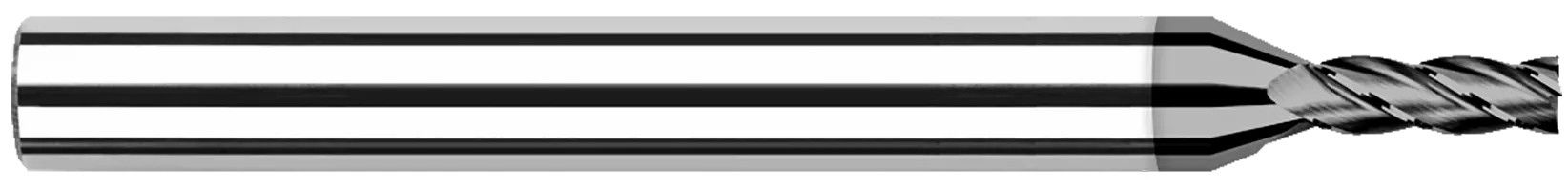 Harvey Tool 799715 | 0.0150" (1/64) Cutter DIA x 0.0450" Length of Cut Carbide Square End Mill, 4 Flutes, CVD Diamond 4Âµm