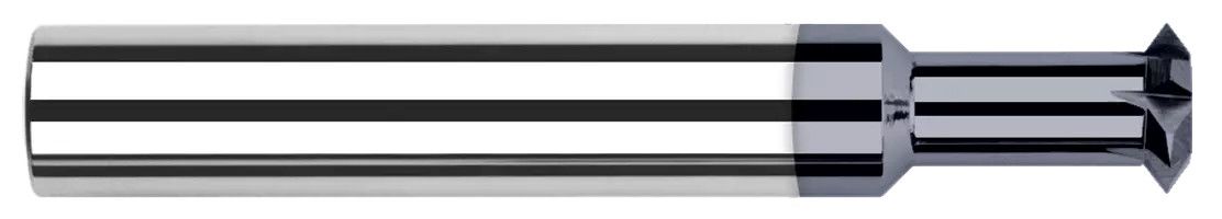 Harvey Tool 807220 | 0.3125" (5/16) Cutter DIA x 0.1250" (1/8) Width x 1.0000" (1) Neck Length Carbide Double Angle Shank Cutter, 6 Flutes