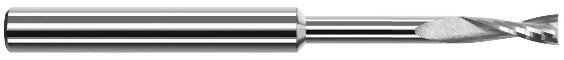 Harvey Tool 989124 | 0.3750" (3/8) Cutter DIA x 1.1250" (1-1/8) Length of Cut x 3.0000" (3) Reach Carbide Square Upcut End Mill for Plastic, 2 Flutes