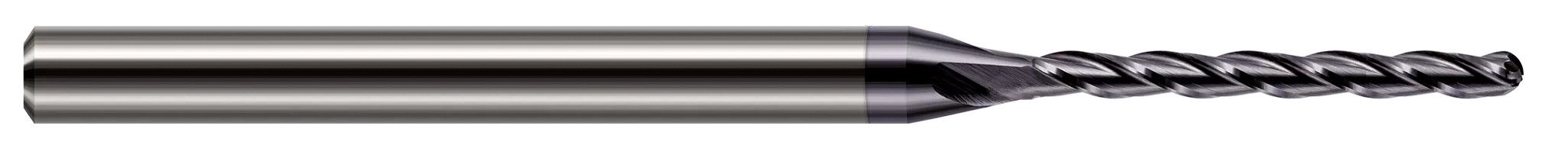 Harvey Tool 841040-C3 | 0.0400" Cutter DIA x 0.2000" Length of Cut Carbide Ball End Mill, 4 Flutes, AlTiN Coated