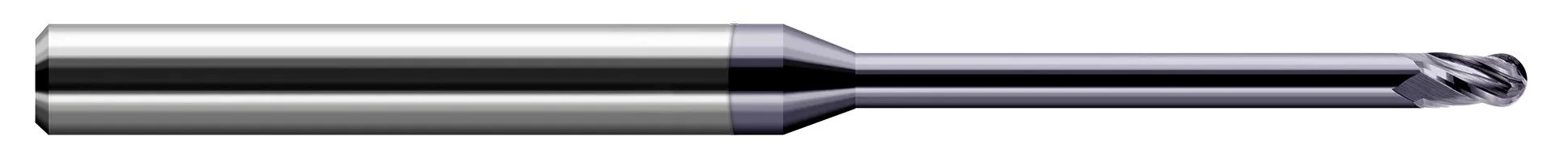 Harvey Tool 801362-C3 | 0.0620" (1/16) Cutter DIA x 0.0930" (3/32) Length of Cut x 0.5000" (1/2) Reach Carbide Ball End Mill, 4 Flutes, AlTiN Coated