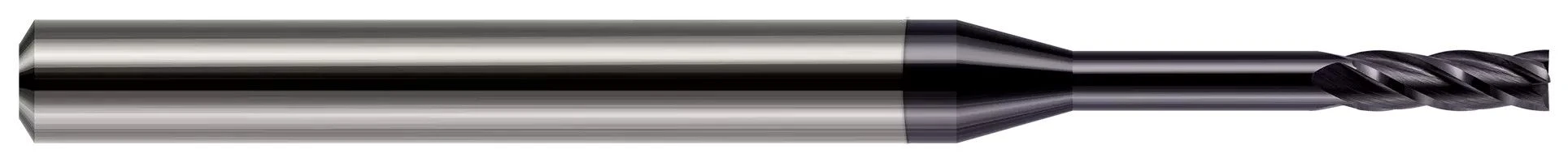Harvey Tool 802493 | 0.0930" (3/32) Cutter DIA x 0.2790" Length of Cut x 0.5850" Reach Carbide Square End Mill, 4 Flutes