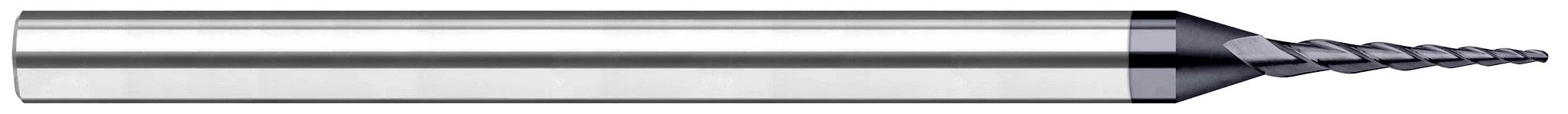 Harvey Tool 802115-C6 | 0.0150" (1/64) Cutter DIA x 0.0780" (5/64) Length of Cut Carbide Tapered Ball End Mill, 3 Flutes, AlTiN Nano Coated
