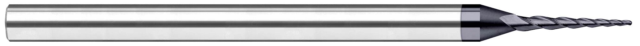 Harvey Tool 881015-C6 | 0.0150" (1/64) Cutter DIA x 0.0780" (5/64) Length of Cut Carbide Tapered Ball End Mill, 3 Flutes, AlTiN Nano Coated