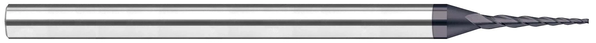 Harvey Tool 799415 | 0.0150" (1/64) Cutter DIA x 0.0310" (1/32) Length of Cut Carbide Tapered Square End Mill, 3 Flutes